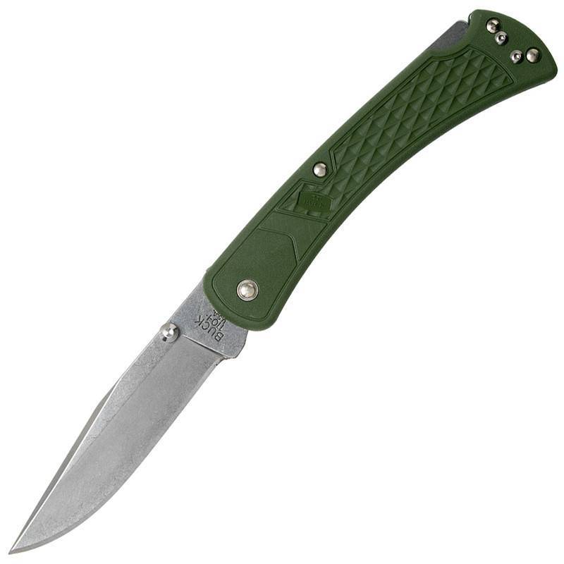 Buck 110 Slim Select OD Green Folding Lock Back