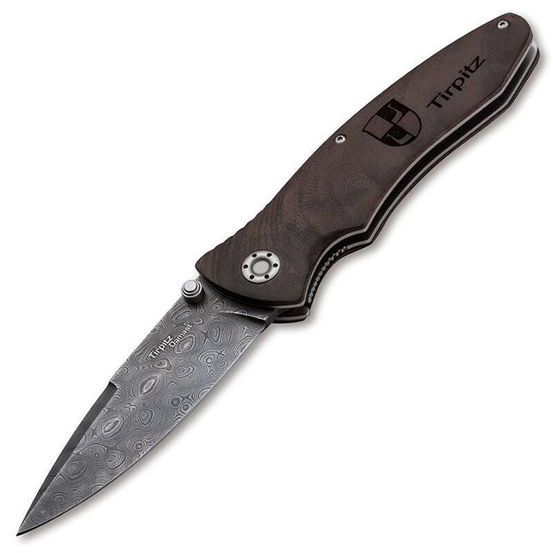Boker Tirpitz-Damascus Wood 