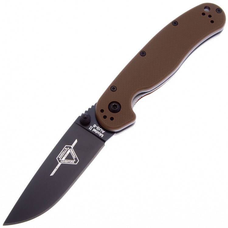 Ontario RAT II Coyote Brown, Black Blade