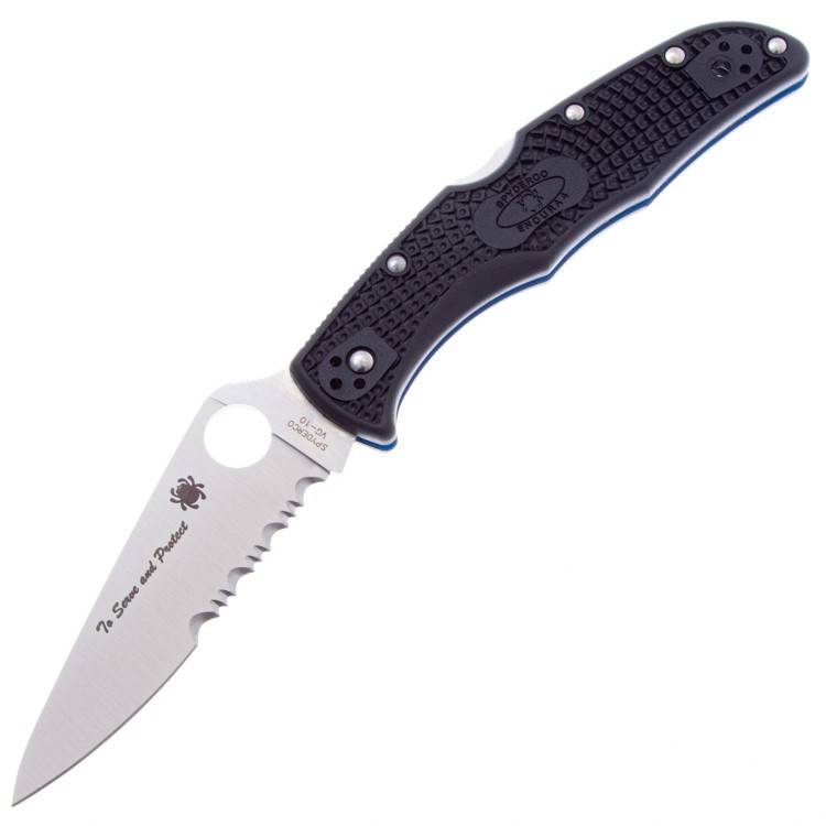 Spyderco Endura 4 PS Thin Blue Line Black FRN