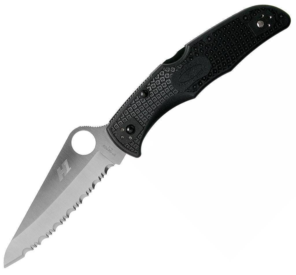 Spyderco Pacific Salt 2 Serrated Blade H1 Black FRN