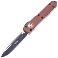 Автоматический фронтальный выкидной нож Microtech Ultratech S/E Tan Aluminium, DLC/Satin, CTS-204P