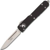 Автоматический фронтальный выкидной нож Microtech Ultratech S/E Satin Black Aluminum