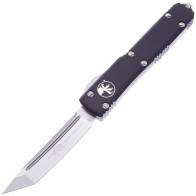Автоматический фронтальный выкидной нож Microtech Ultratech T/E Black Aluminum, Stonewash, CTS-204P