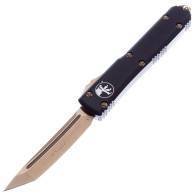 Автоматический фронтальный выкидной нож Microtech Ultratech S/E Bronze Black Aluminum