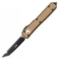 Автоматический фронтальный выкидной нож Microtech Ultratech T/E Tan Aluminum, Black DLC, Bohler M390