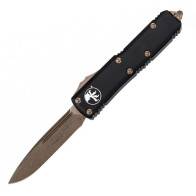 Автоматический фронтальный выкидной нож Microtech UTX-85 S/E Black Aluminum, Bronze Apocalyptic Stonewash, CTS-204P
