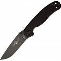 Складной EDC нож Ontario RAT 1 "Крыса" Black Plain Edge