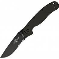 Складной EDC нож Ontario RAT 1 "Крыса" Black Partial Serration