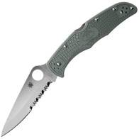 Складной тактический нож Spyderco Endura 4, Foliage Green FRN Handle, Part Serrated