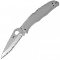 Складной EDC нож Spyderco Endura 4, Stainless Steel Handle, Full Serrated