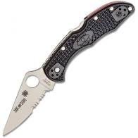 Складной нож Spyderco Delica 4 PS Thin Red Line Black FRN