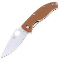 Складной нож Spyderco Tenacious Satin Plain Blade Brown G10