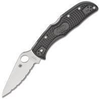 Складной нож Spyderco Endela Satin Serrated Blade Black FRN