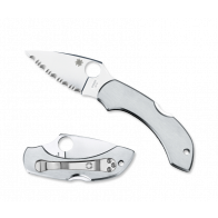 Складной карманный нож Spyderco Dragonfly, Stainless handles, VG-10 Steel, Full Serrated