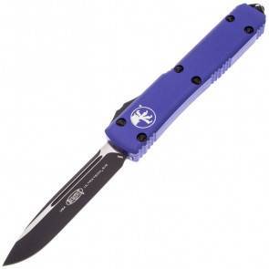 Автоматический фронтальный выкидной нож Microtech Ultratech S/E Purple Aluminium, DLC, Bohler M390