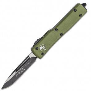 Автоматический фронтальный выкидной нож Microtech UTX-70 S/E OD Green Aluminum, DLC, Bohler M390
