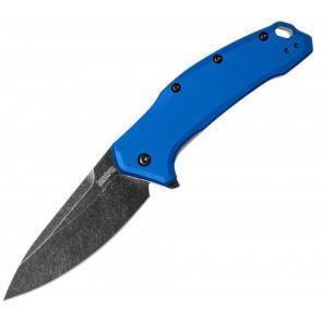 Полуавтоматический EDC нож Kershaw Link Blue Aluminum Blackwash