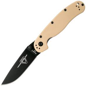 Складной повседневный нож Ontario RAT II D2, Black Plain Blade, Desert GRN