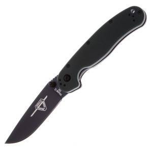 Складной повседневный нож Ontario RAT II D2, BLack Plain, OD Green