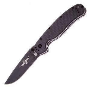 Складной повседневный нож Ontario RAT I Carbon fiber, AUS-8 Black Blade