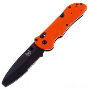 Складной нож спасателя Benchmade Triage Blunt Tip PS Orange G10