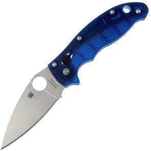 Складной нож Spyderco Manix 2, Blue FRN Handle, CTS-BD1, Plain