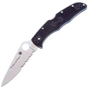 Складной нож Spyderco Endura 4 PS Thin Blue Line Black FRN