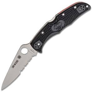 Складной нож Spyderco Endura 4 PS Thin Red Line Black FRN