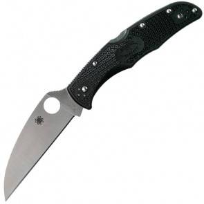 Складной тактический нож Spyderco Endura 4, Wharncliffe, VG10 Satin Plain Blade, Black FRN Handle