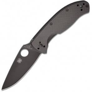 Складной карманный нож Spyderco Tenacious, Carbon Fiber Handle, Black Blade, Plain