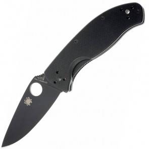 Складной нож EDC Spyderco Tenacious G-10 Black / Black Plain Blade