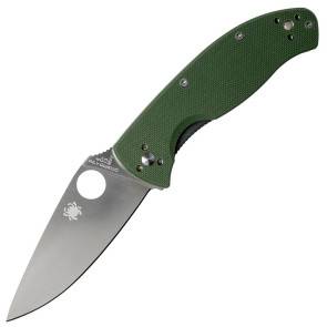 Складной нож Spyderco Tenacious Satin Plain Blade Green G10