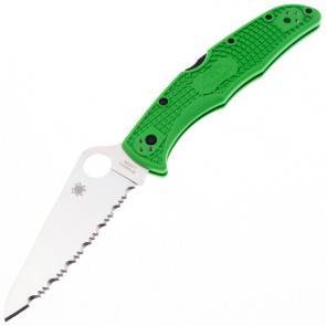 Складной нож Spyderco Pacific Salt 2 Serrated Blade LC200N Green FRN