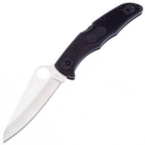 Складной нож Spyderco Pacific Salt 2 Plain Blade H1 Black FRN
