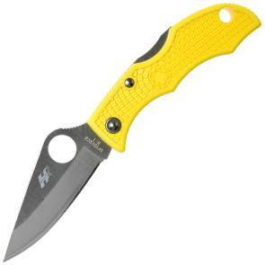 Складной нож-брелок Spyderco Ladybug 3, Yellow FRN handle, H1 Steel, Plain