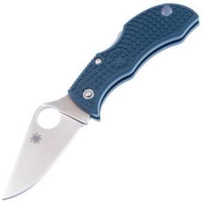 Складной нож-брелок Spyderco Manbug, Blue FRN handle, K390 Steel, Plain