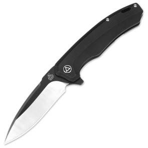 Складной карманный нож QSP Woodpecker Black/Satin сталь M390, рукоять Black Titanium
