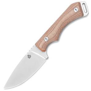 Туристический нож QSP Workaholic-SK03 Satin сталь N690, рукоять Brown Micarta