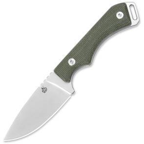 Туристический нож QSP Workaholic-SK03 Satin сталь N690, рукоять Green Micarta