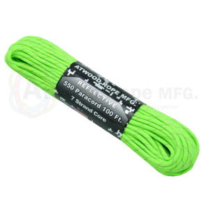 Светоотражающий паракорд Atwood Rope MFG 550 Paracord Reflective - Neon Green
