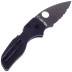 Spyderco Native Lil', Black G-10 Handle, CPM-S30V, Black Blade, Full Serrated C230GSBBK