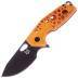 Fox Knives Suru Stonewashed Orange Handle FX-526 ALO